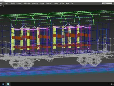 A railway carriage from 1985 3D model
