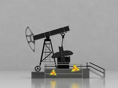 Oil Drilling Rig 3D model