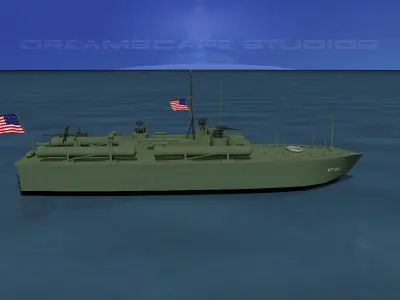 Elco PT Boat PT-34 Low-poly 3D model