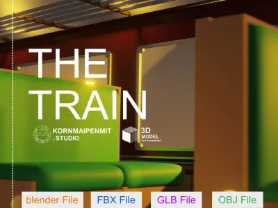 THE TRAIN with seats 3D model