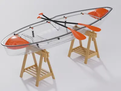 Transparent canoe design 3D model