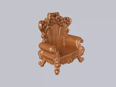 Chair  wood DONG KY 3D model