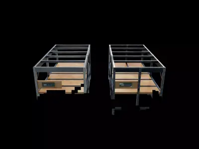 wooden fish tank 3D model
