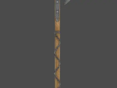 Knight axe Low-poly 3D model