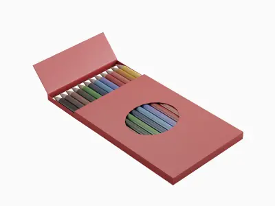 Colored Pencils Pack 02 Low-poly 3D model