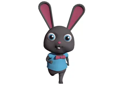 RABBIT BOY Low-poly 3D model