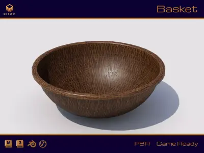 Basket 01 Low-poly 3D model