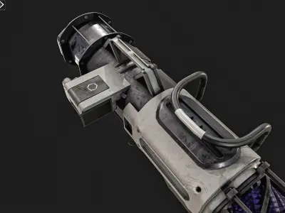 Sci-fi Rocket Launcher Low-poly 3D model