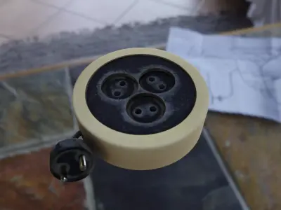 old vintage Extension Cable Cord Low-poly 3D model