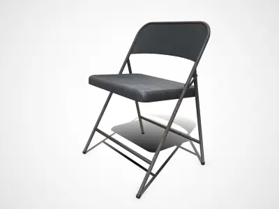 Old Metal Chair Low-poly PBR Free low-poly 3D model
