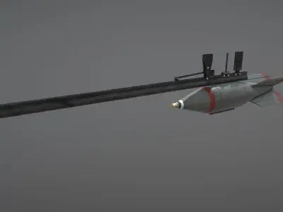 JP Rocket Type3 Mk28 Low-poly 3D model