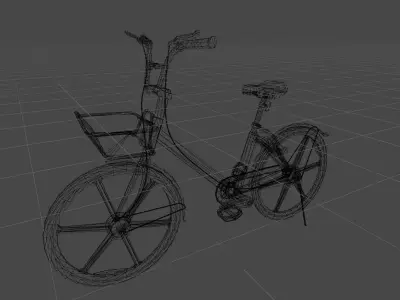 Alipay share bicycle Low-poly 3D model