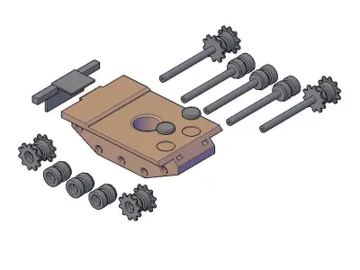 TANK MINIATURE 3D print model buy