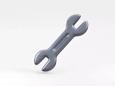 Spanner Wrench Low-poly 3D model