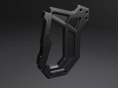 Climbing Carabiner Clip  metal piece 3D model
