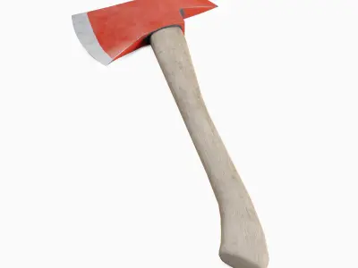 Fire Axe 01 Low-poly 3D model