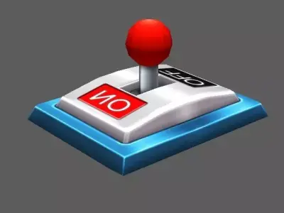 Switch no button Low-poly 3D model