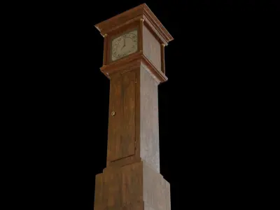 Old clock Free low-poly 3D model