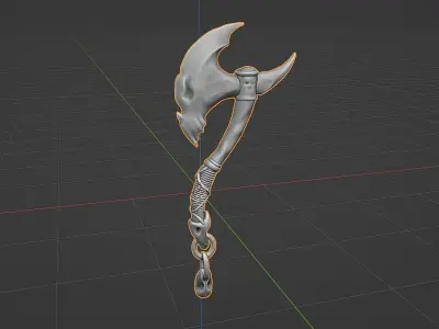 Stylized Axe - Bone Axe Low-poly 3D model