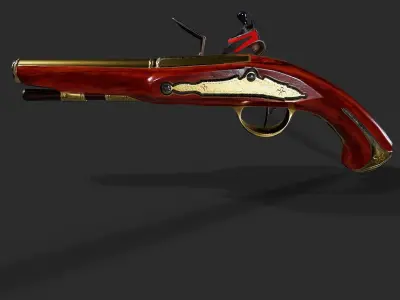 Flintlock - Low Poly Low-poly 3D model