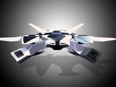 AI World - Spaceship Low-poly 3D model