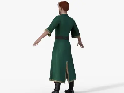 Villager Rigged Low-poly 3D model