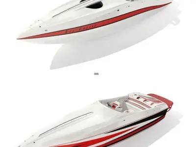 Motorboat Speedboat Fleet collection 3D model