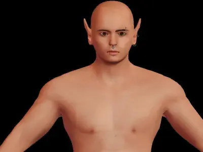 Elves couple-3 Low-poly 3D model