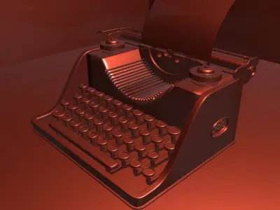 Typewriter Fancy and Vintage 3D model