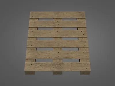 Old Wooden Pallet Low-poly 3D model