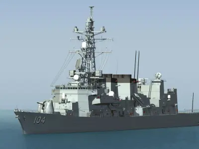 JMSDF Takanami class destroyer DD104 kirisame 3D model