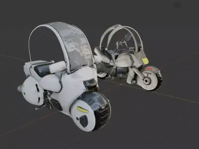 Bulmas Capsule No9 Bike Renderable Low-poly 3D model