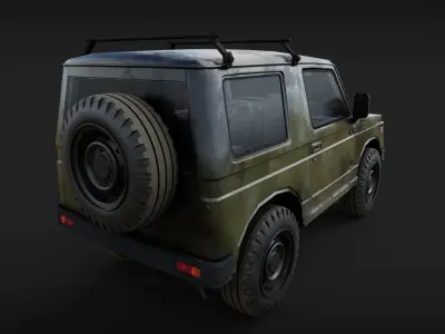 Suzuki Jimmy Military Car Low-poly 3D model