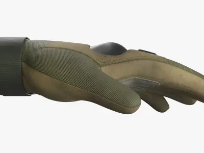 Army Gloves PBR Low-poly 3D model