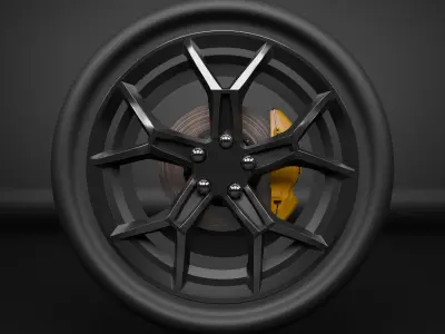 wheel 3D model by CodeByte