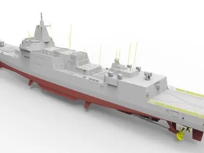 POWERFUL CHINESE TYPE-055 GUIDED MISSLE DESTROYER 3D PRINT READY 3D print model