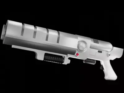 Stylized Laser Gun  Game Ready Sci-Fi Weapon  3D model