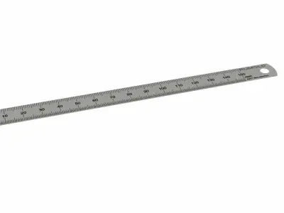 Steel Ruler Low-poly 3D model purchase