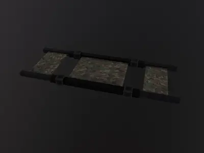 98Military Stretcher Game Ready - Low Poly 3D Model Low-poly 3D model