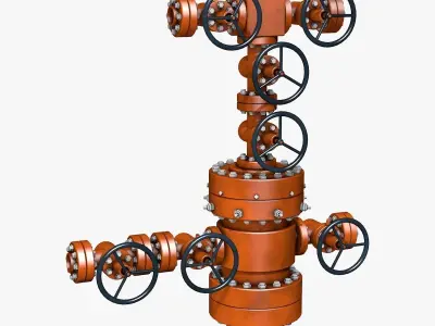 Industrial Equipment Red Regulator 3D model