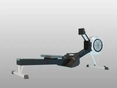 Rowing Machine - Indoor Rower - Gym Equipment Low-poly 3D model