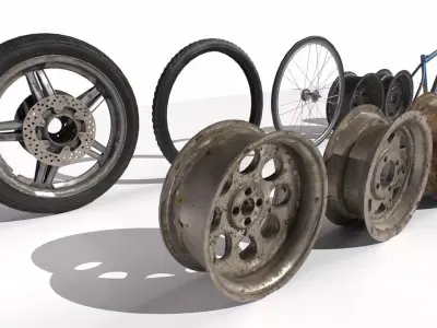 Garage Junk Low-poly 3D model