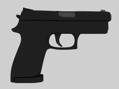 Handgun 3D Model Low-poly 3D model
