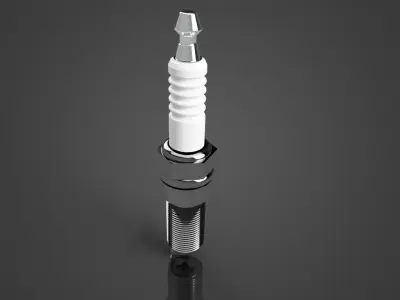 Spark Plug 3D model Textured