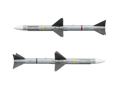 USAAF AIM-7P AIM7 Sparrow air-to-air missile 3D model