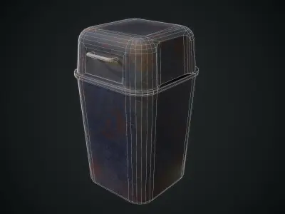 Litter Basket Low-poly 3D model