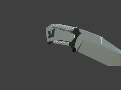 this is a biker knife for a game or for a website Low-poly 3D model