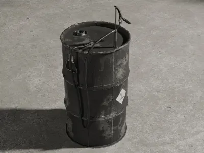 Oil Barrel Prop - Game Ready Low-poly 3D model