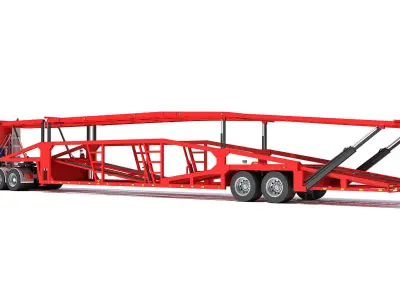 Car Carrier Semi Truck Trailer 3D model purchase