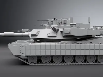 Abrams Tusk and Trophy Scale model 3D print model